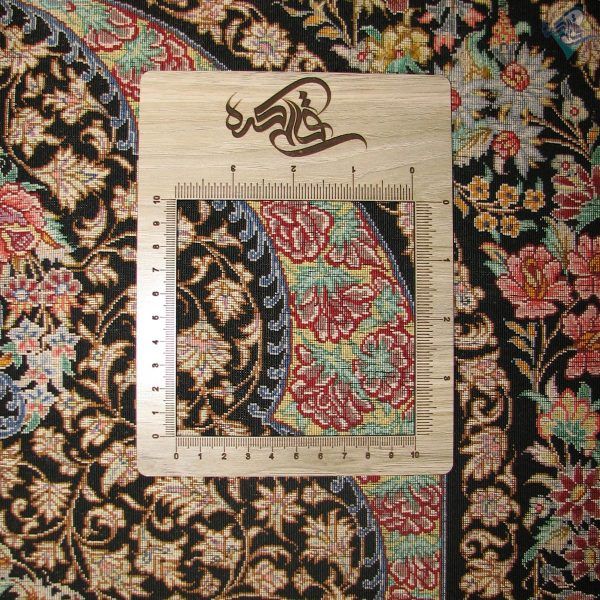 ذرع و چهارک دستباف تمام ابریشم قم مارک محلوجی ریز باف - Image 7