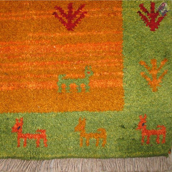 پادری دستباف گبه طرح عشایری رنگ گیاهی تمام پشم - Image 4