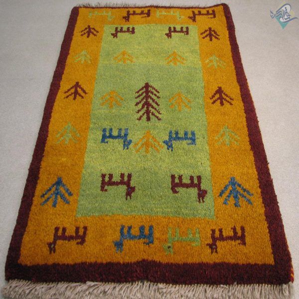 پادری دستباف گبه طرح عشایری رنگ گیاهی تمام پشم - Image 3