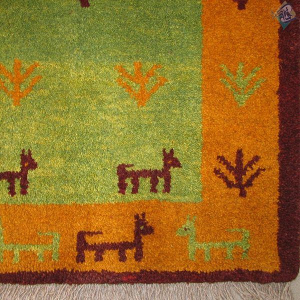 پادری دستباف گبه طرح عشایری رنگ گیاهی تمام پشم - Image 4