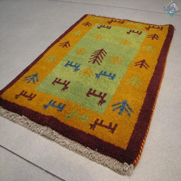 پادری دستباف گبه طرح عشایری رنگ گیاهی تمام پشم - Image 6
