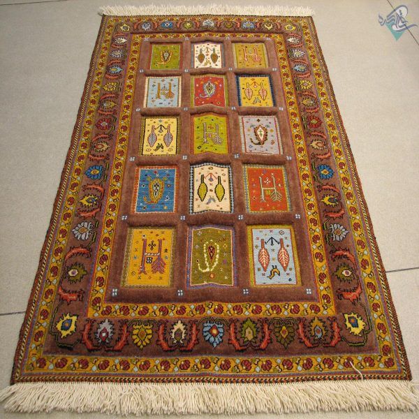 ذرع و چهارک سوزنی فرش سیرجان برجسته باف تمام پشم رنگ گیاهی - Image 3