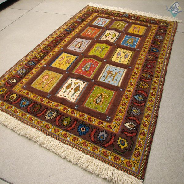 ذرع و چهارک سوزنی فرش سیرجان برجسته باف تمام پشم رنگ گیاهی - Image 5