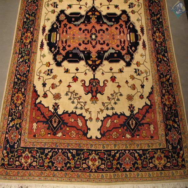 حدود دوازده متری دستباف هریس بخشایش طرح لچک ترنج خاص رنگ گیاهی - Image 4
