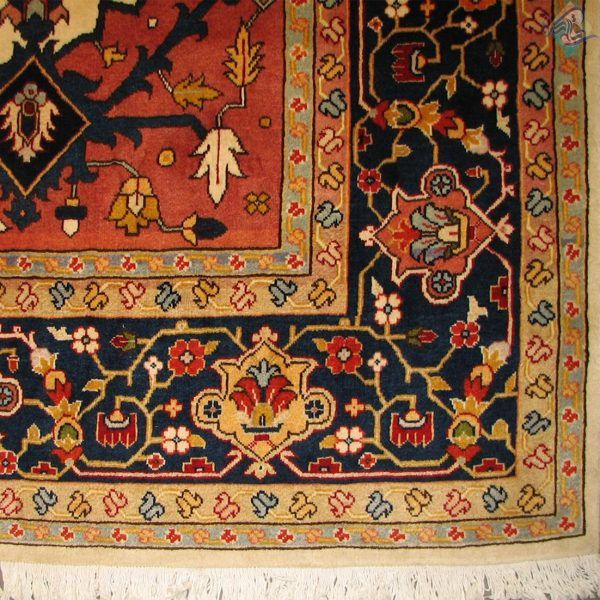 حدود دوازده متری دستباف هریس بخشایش طرح لچک ترنج خاص رنگ گیاهی - Image 5
