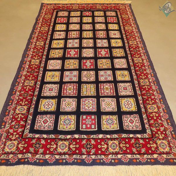 ذرع و نیم دستباف سوزنی فرش سیرجان تمام پشم رنگ گیاهی برجسته - Image 3