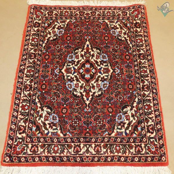 پشتی دستباف بیجار طرح ماهی پشم ریز - Image 2
