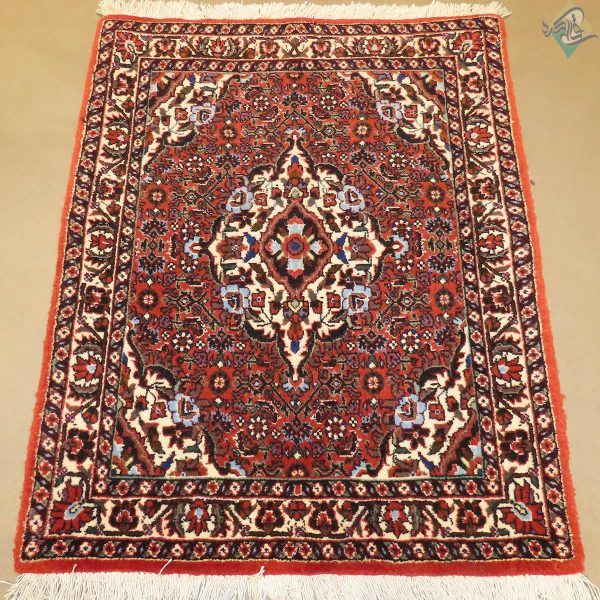 پشتی دستباف بیجار طرح ماهی پشم ریز - Image 3