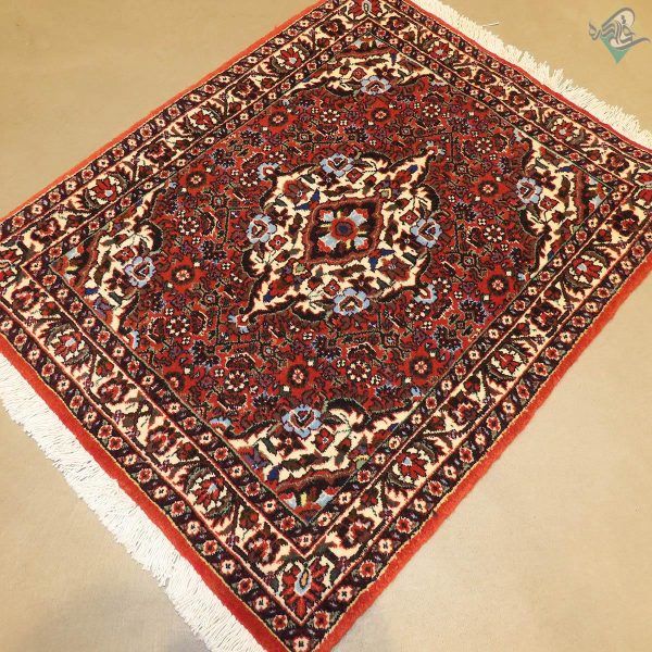 پشتی دستباف بیجار طرح ماهی پشم ریز - Image 5