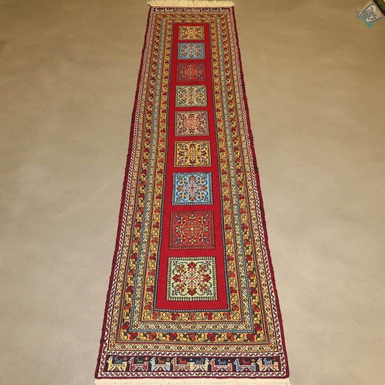 گلیم سوزنی سیرجانی سایز رانر و یا کناره کوچک پشم