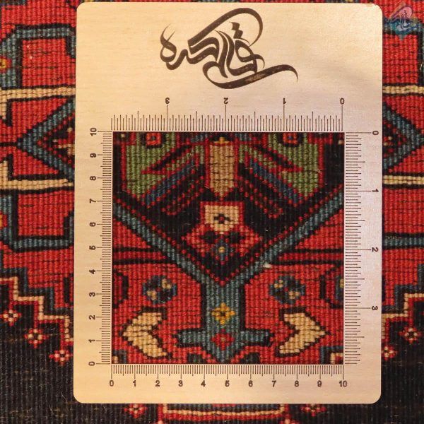 کناره دستباف باریک یلمه بروجن طرح پنج حوض تمام پشم رنگ گیاهی - Image 7