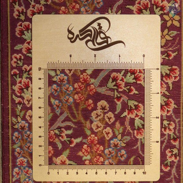 تابلویی فرش دستباف تمام ابریشم قم طرح گربه و جنگل هشتاد رج - Image 3