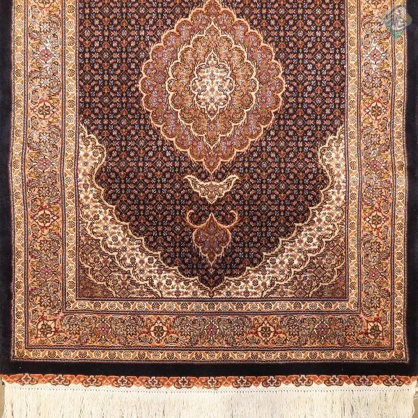 کناره سه متری دستباف طرح جدید ماهی پنجاه رج گل ابریشم - Image 4
