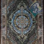 پرده دستباف تمام ابریشم قم کاظمی