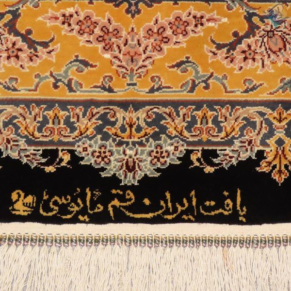 ذرع وچهارک دستباف تمام ابریشم قم طرح لچک ترنج تولیدی مایوسی - Image 8