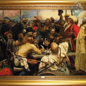 تابلو فرش دستباف تبریز طرح ترس بولبا چله و گل ابریشم