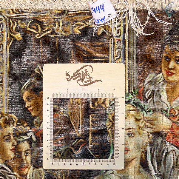 تابلو فرش دستباف تبریز تدارکات عروسی چله و گل ابریشم بدون قاب - Image 3