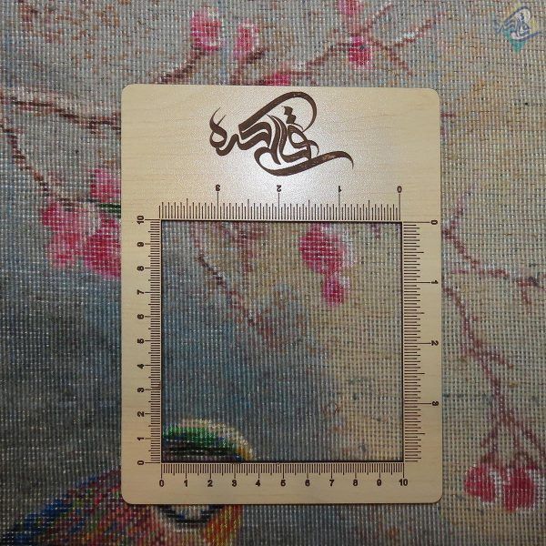 تابلو فرش دستباف تبریز طرح دوپرنده گل ابریشم بدون قاب - Image 3