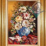 تابلو فرش دستباف تبریز طرح جدید گلدانی