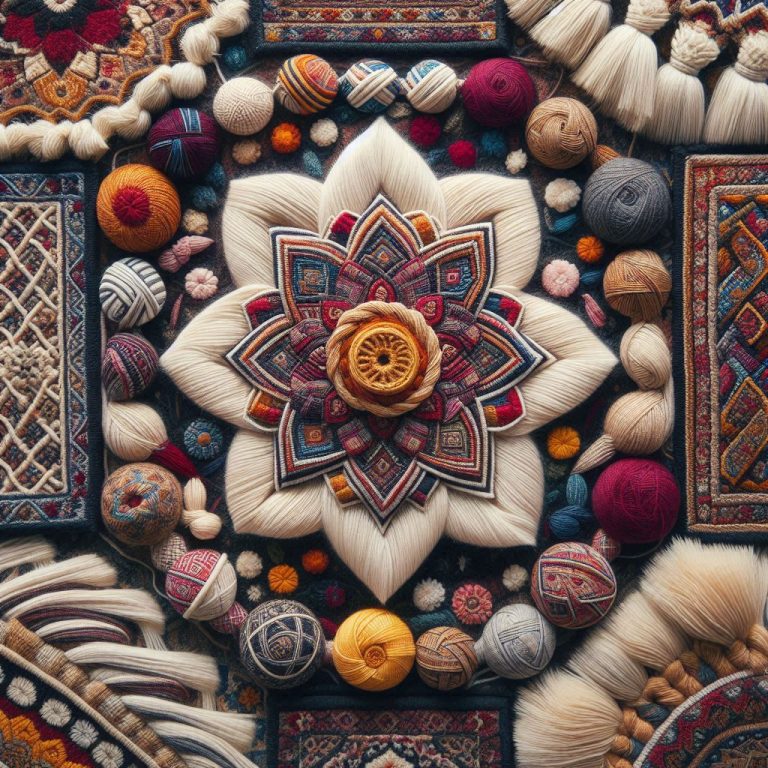 different types of Iranian knots in handmade carpet weaving