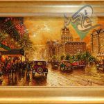 تابلو فرش دستباف تبریز طرح منظره منهتن