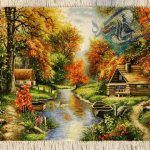 تابلو فرش دستباف تبریز منظره رودخانه
