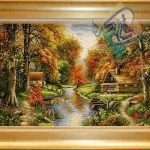 تابلو فرش دستباف تبریز منظره رودخانه
