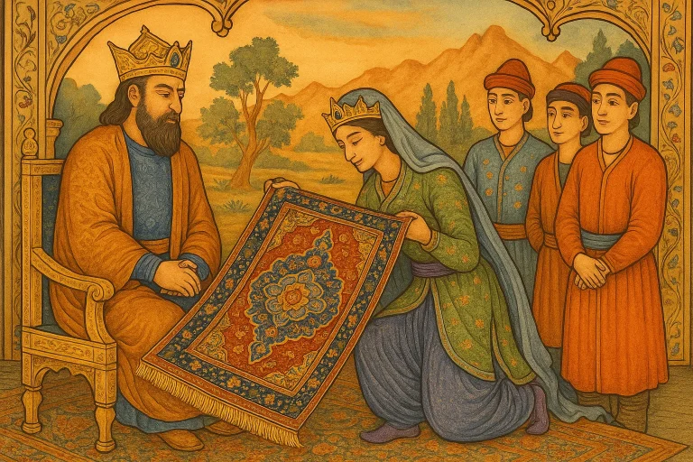 shahnameh_carpet_illustration