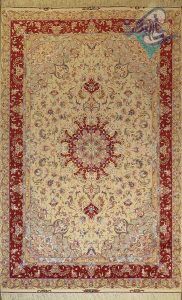 شش متری دستباف تبریز نقشه علیا جدید چله و گل ابریشم