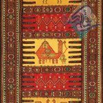 قالیچه دستباف گلیم سوزنی کرد باف قوچانی با نقوش ذهنی