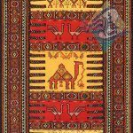 قالیچه گلیم سوزنی کورمانژ قوچانی پشم و رنگ گیاهی