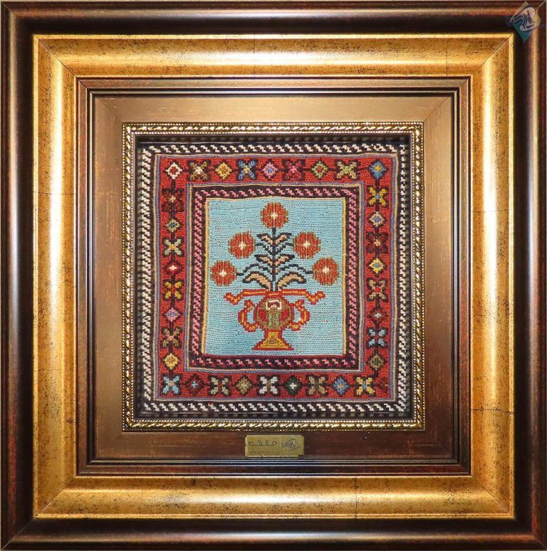 تابلو دستباف سوزنی سیرجانی عشایر افشار کرمان