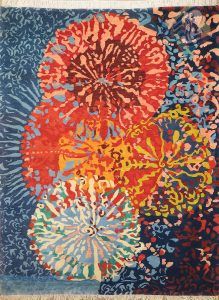 قالیچه دستبافت قشقایی جدید نقش کوبیسم مدرن